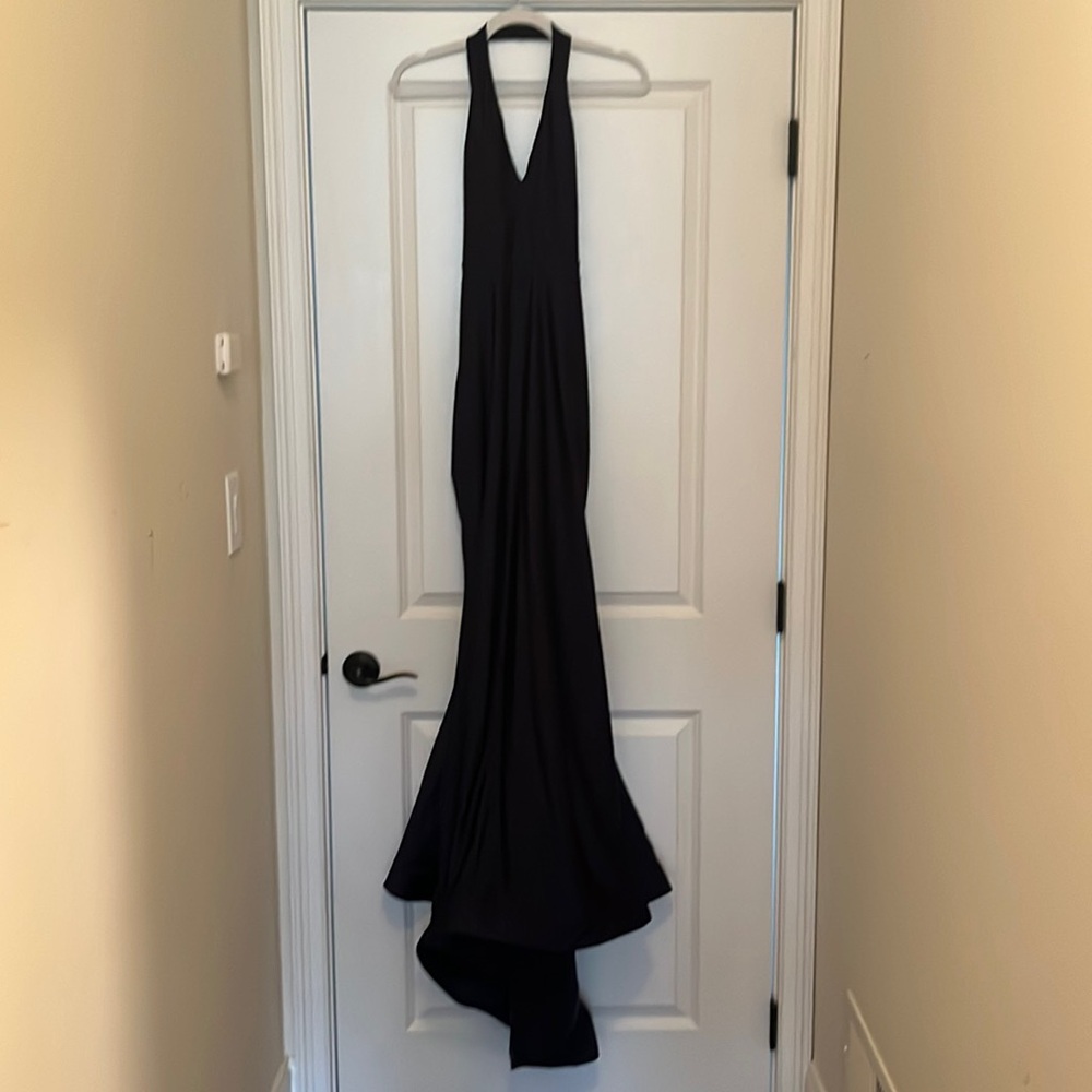 Elegant Navy Evening Gown